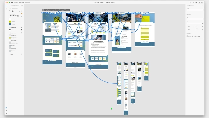 Interaktiver Prototyp der Verbands-Website in Adobe XD
